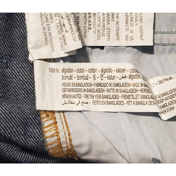 Zara Dark Washed Denim Jumpsuit Long Sleeve Blue Buttons Zip Women Size XS NEW - Picture 4 of 4